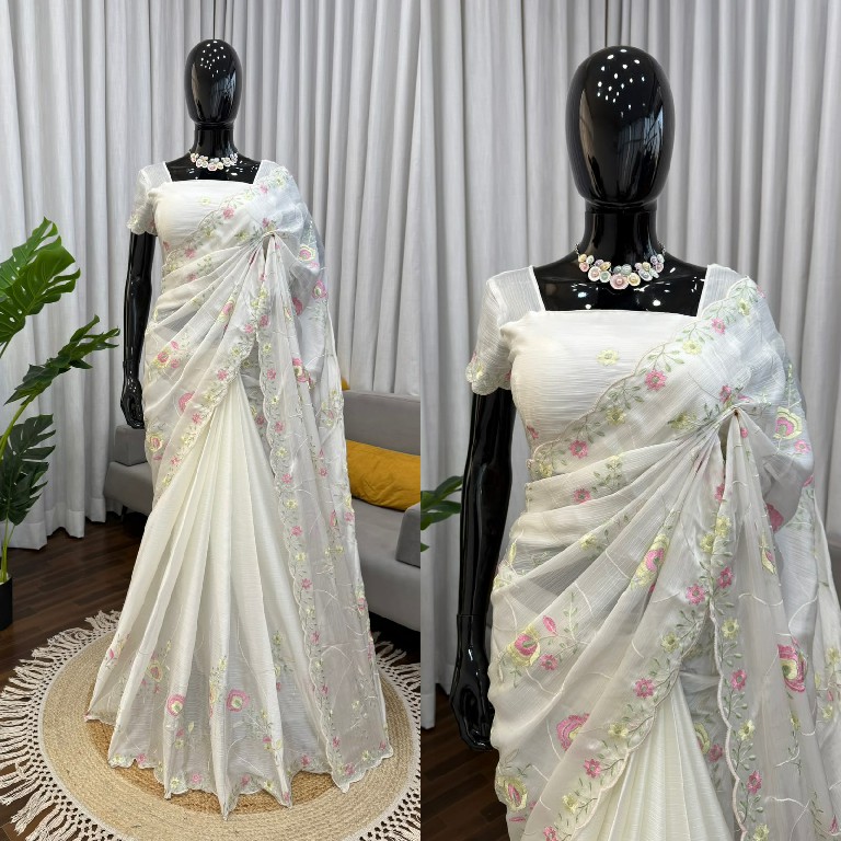TEXTILEDEAL D.NO KD-622 WHOLESALE HEAVY CHIFFON DESIGNER SAREES FOR WOMEN SUPPLIER