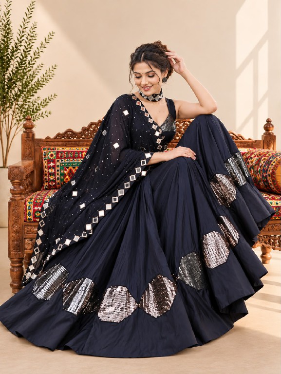 PAYAL CREATION D.NO 7065 WHOLESALE READYMADE PURE COTTON SILK NAVRATRI SPECIAL CHANIYA CHOLI FOR EXPORT