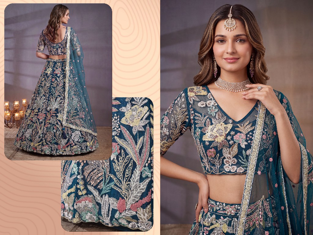 ZEEL CLOTHING ZEEL VOL 38 WHOLESALE SOFT NET EMBROIDERED LEHENGA CHOLI FOR EVERY OCCASION EXPORTER