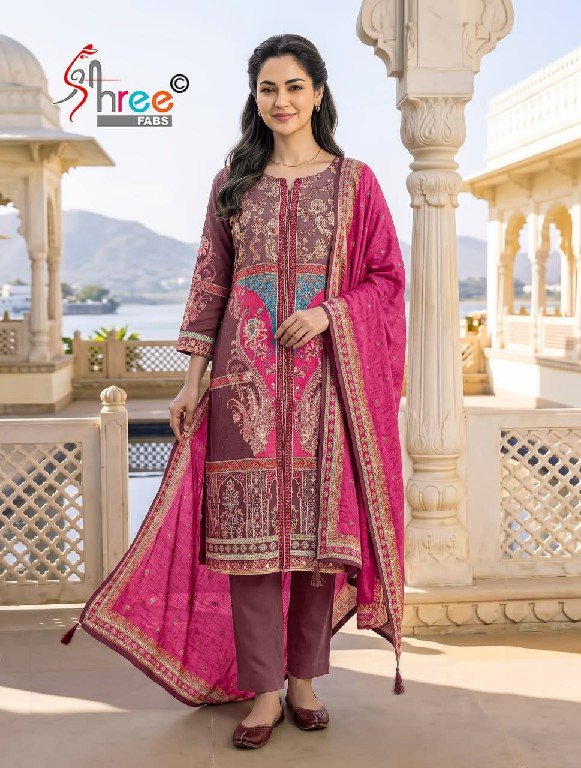 SHREE FABS D.NO KT-375 WHOLESALE VISCOSE MUSLIN AMAZING UNSTITCH SALWAR SUITS EXPORTER
