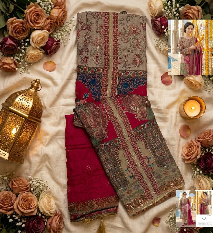 SHREE FABS D.NO KT-375 WHOLESALE VISCOSE MUSLIN AMAZING UNSTITCH SALWAR SUITS EXPORTER