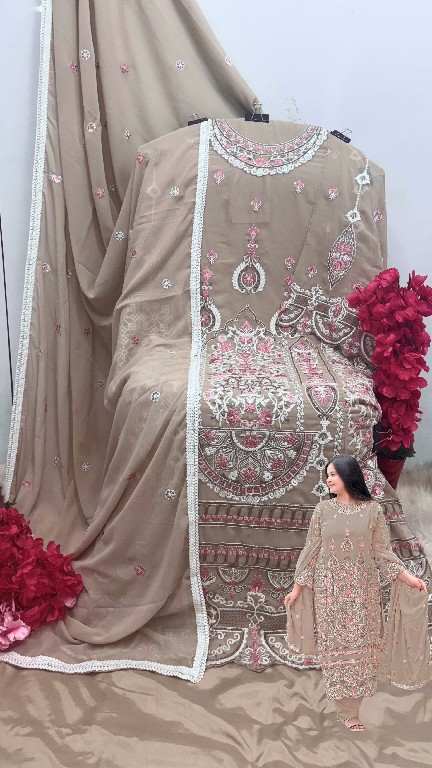 SHANAYA ROSE HAND CRAFT S-211 WHOLESALE FOX GEORGETTE WITH WORK UNSTITCH SALWAR SUITS SUPPLIER