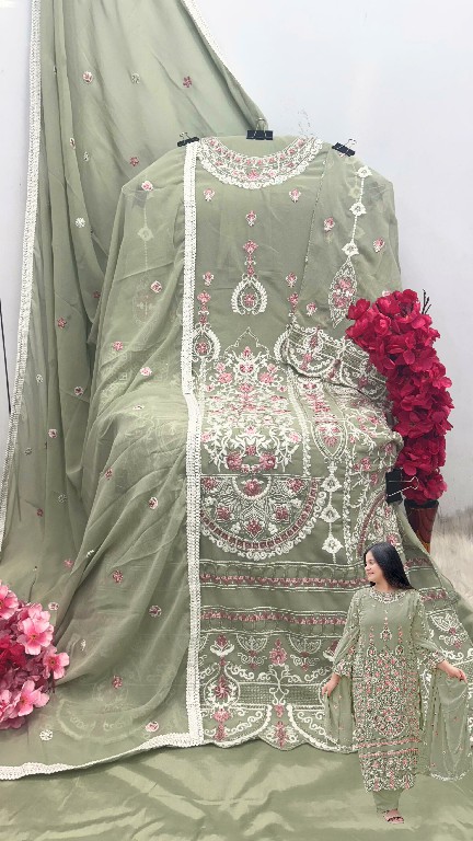 SHANAYA ROSE HAND CRAFT S-211 WHOLESALE FOX GEORGETTE WITH WORK UNSTITCH SALWAR SUITS SUPPLIER
