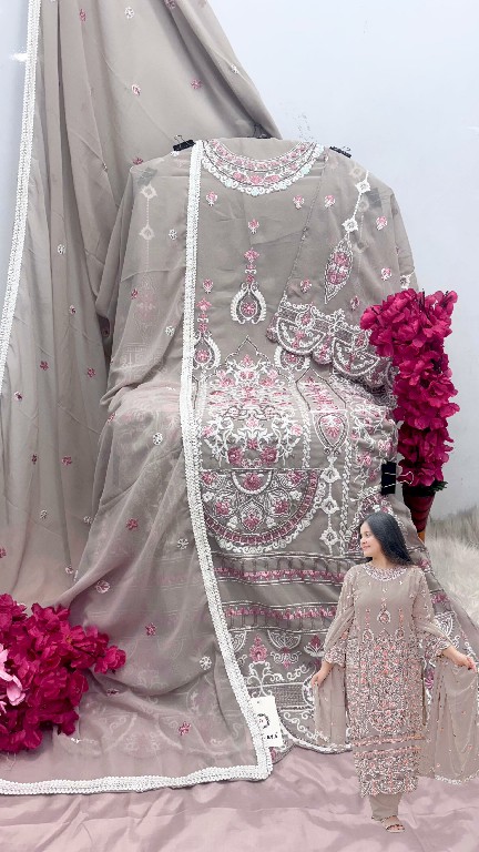 SHANAYA ROSE HAND CRAFT S-211 WHOLESALE FOX GEORGETTE WITH WORK UNSTITCH SALWAR SUITS SUPPLIER