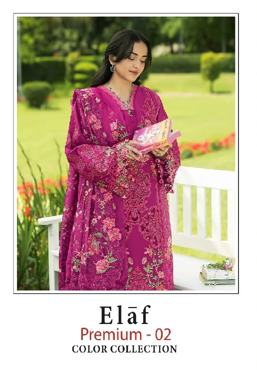 SHREE FABS ELAF PREMIUM VOL 2 D.NO 4613 WHOLESALE PURE COTTON HEAVY EMBROIDERED UNSTITCH SALWAR KAMEEZ ONLINE