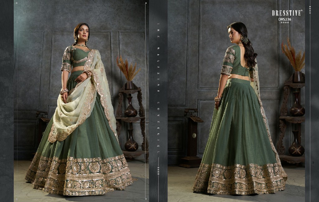 ARYA SAANJH WHOLESALE ORGANZA EMBROIDERED PARTY WEAR LEHENGA CHOLI FOR EXPORT