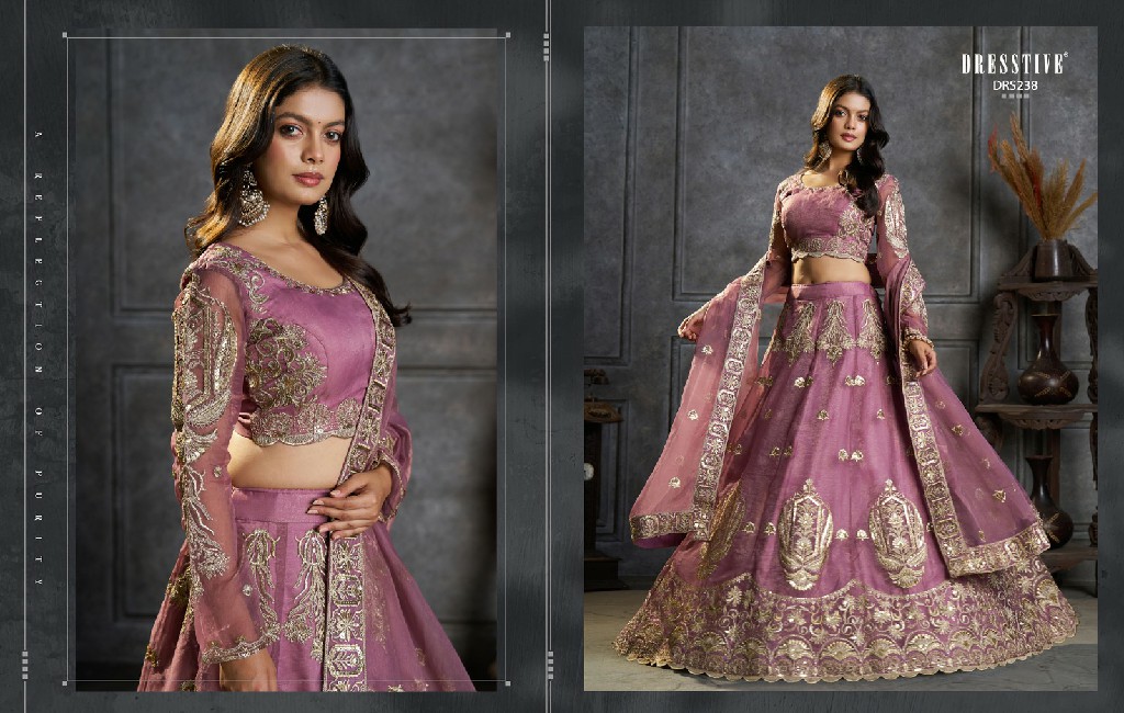 ARYA SAANJH WHOLESALE ORGANZA EMBROIDERED PARTY WEAR LEHENGA CHOLI FOR EXPORT