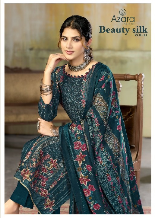 AZARA BY RADHIKA FASHION BEAUTY SILK VOL 11 WHOLESALE MODAL MUSLIN DESIGNER UNSTITCH SALWAR SUITS SUPPLIER