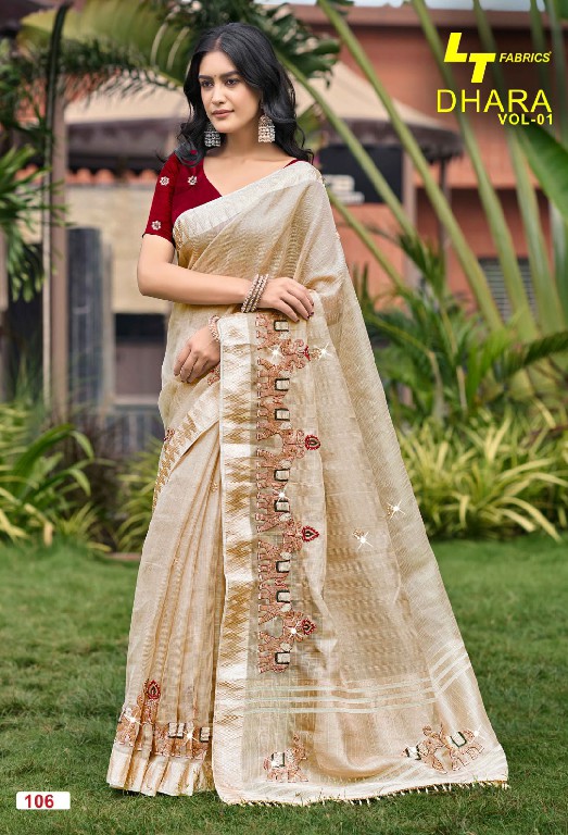 LT FASHION DHARA VOL 1 WHOLESALE KORA SILK BEAUTIFUL FESTIVE WEAR INDIAN SAREES FOR WOMEN ONLINE