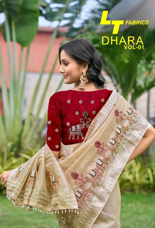 LT FASHION DHARA VOL 1 WHOLESALE KORA SILK BEAUTIFUL FESTIVE WEAR INDIAN SAREES FOR WOMEN ONLINE