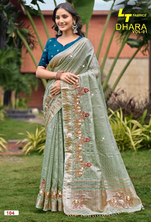 LT FASHION DHARA VOL 1 WHOLESALE KORA SILK BEAUTIFUL FESTIVE WEAR INDIAN SAREES FOR WOMEN ONLINE