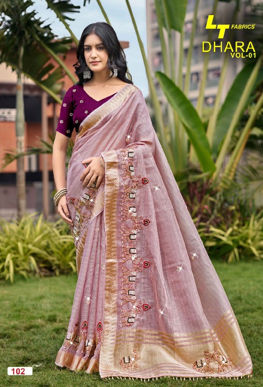 LT FASHION DHARA VOL 1 WHOLESALE KORA SILK BEAUTIFUL FESTIVE WEAR INDIAN SAREES FOR WOMEN ONLINE