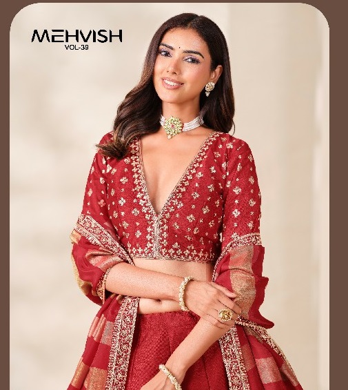MEHVISH VOL 39 WHOLESALE ART SILK OCCASION SPECIAL LEHENGA CHOLI FOR EXPORT