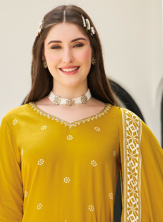 RADHIKA LIFESTYLE SARGAM VOL 1 WHOLESALE READYMADE GAJJI SILK HAND WORK BIG SIZE 3 PCS SUITS SUPPLIER
