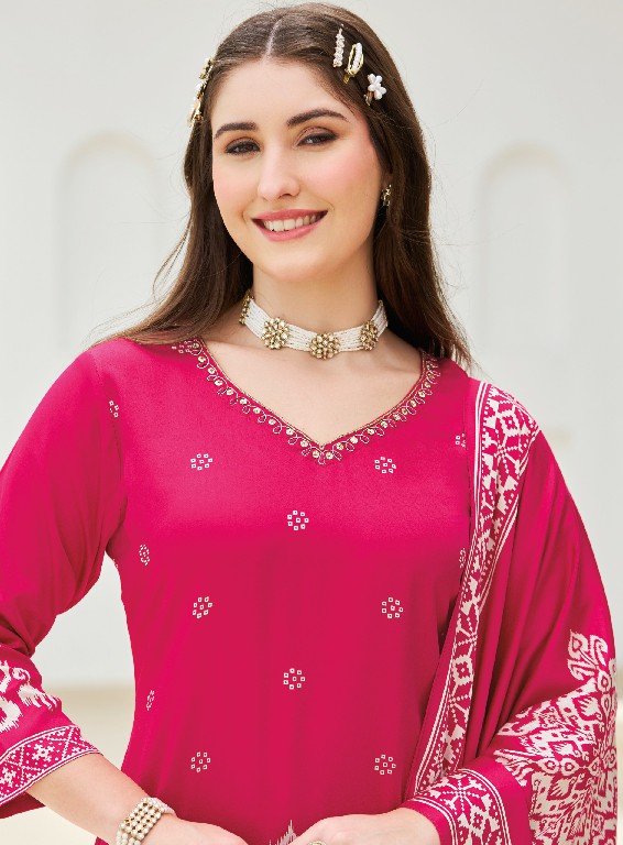 RADHIKA LIFESTYLE SARGAM VOL 1 WHOLESALE READYMADE GAJJI SILK HAND WORK BIG SIZE 3 PCS SUITS SUPPLIER