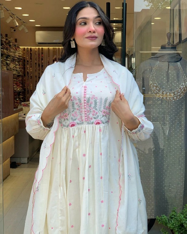 TEXTILEDEAL D.NO RR-1008 WHOLESALE READYMADE HEAVY MAL COTTON DESIGNER GOWN PANT WITH DUPATTA FOR WOMEN ONLINE