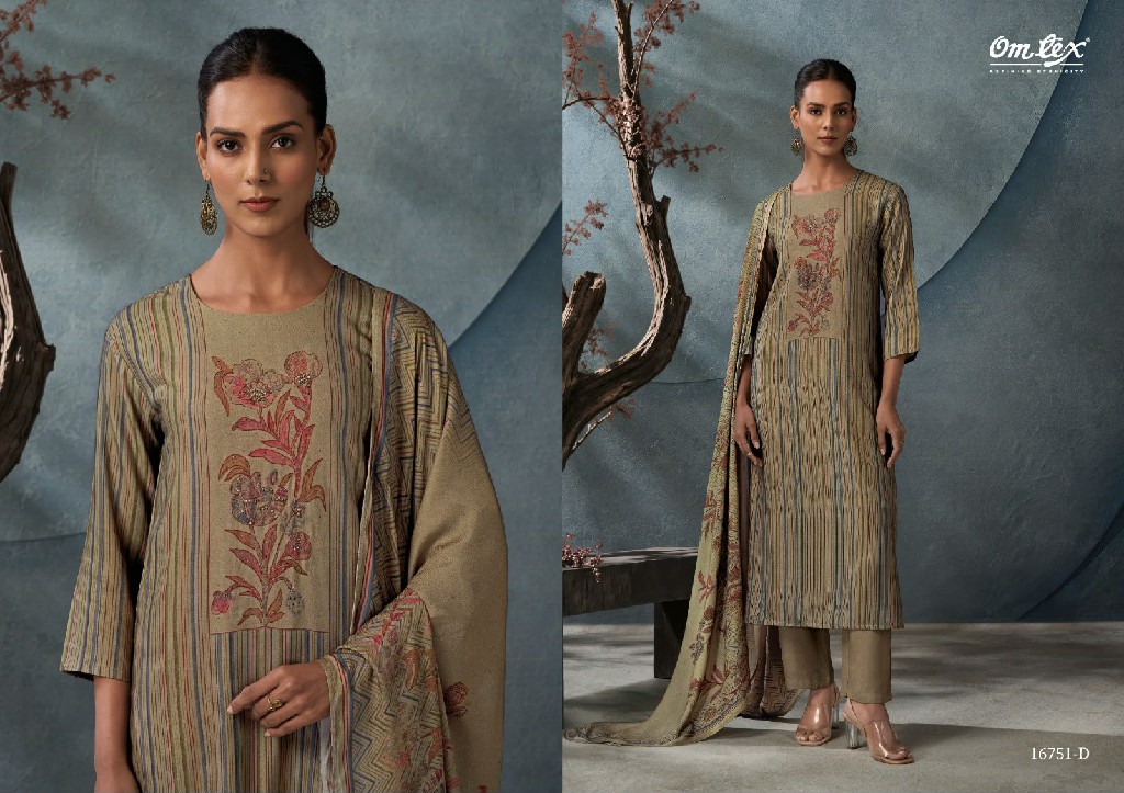 OMTEX ALYA WHOLESALE PURE PASHMINA WINTER WEAR UNSTITCH SALWAR SUITS SUPPLIER