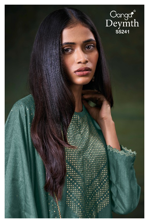 GANGA DEYMTH S5241 WHOLESALE PURE BEMBERG RAW SILK SOLID COLOR UNSTITCH SALWAR SUITS EXPORTER