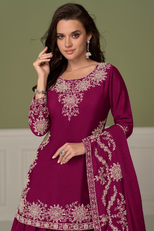 SAADGI BY GULKAYRA DESIGNER WHOLESALE READYMADE REAL CHINON PARTY WEAR TOP SKIRT WITH DUPATTA ONLINE
