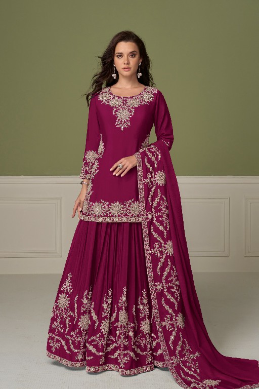 SAADGI BY GULKAYRA DESIGNER WHOLESALE READYMADE REAL CHINON PARTY WEAR TOP SKIRT WITH DUPATTA ONLINE