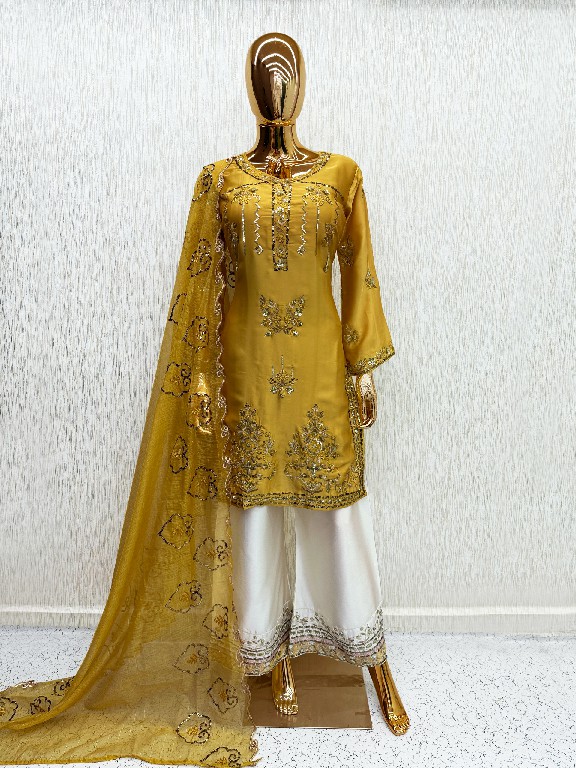 LAXURIA TRENDZ D.NO 1674 WHOLESALE READYMADE SATIN ELEGANCE 3 PCS SUITS SUPPLIER