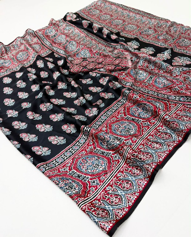 RAJTEX PURE AJRAKH VOL 58 WHOLESALE MODAL SATIN PRINTED CASUAL WEAR SAREES FOR WOMEN ONLINE
