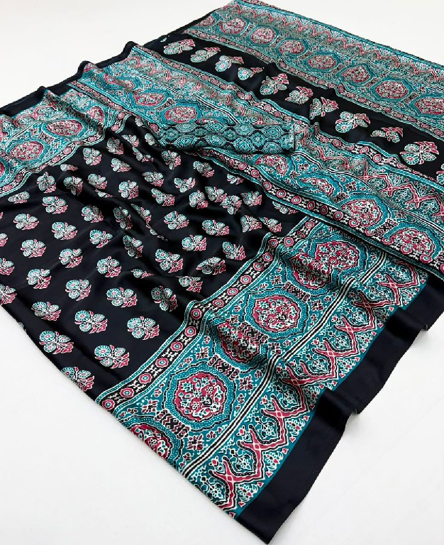 RAJTEX PURE AJRAKH VOL 58 WHOLESALE MODAL SATIN PRINTED CASUAL WEAR SAREES FOR WOMEN ONLINE