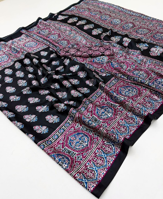 RAJTEX PURE AJRAKH VOL 58 WHOLESALE MODAL SATIN PRINTED CASUAL WEAR SAREES FOR WOMEN ONLINE