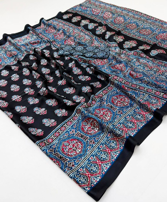 RAJTEX PURE AJRAKH VOL 58 WHOLESALE MODAL SATIN PRINTED CASUAL WEAR SAREES FOR WOMEN ONLINE