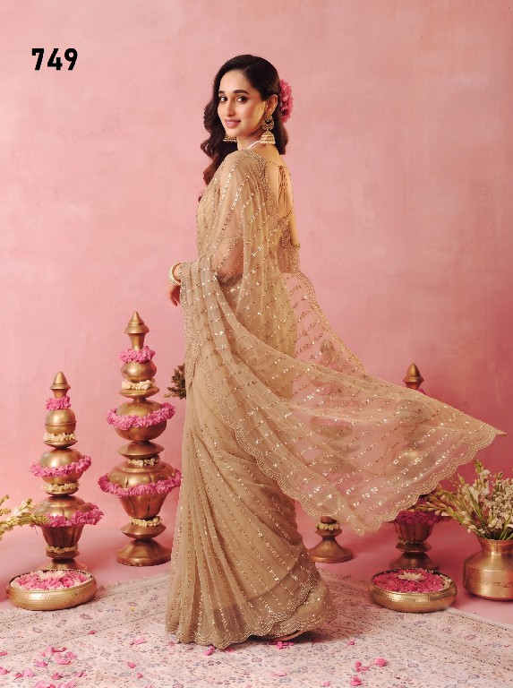 DURGA D.NO 749-733-774-788-787-767 WHOLESALE BEAUTIFUL PARTY WEAR INDIAN SAREES FOR WOMEN SUPPLIER