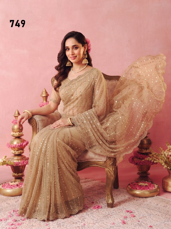 DURGA D.NO 749-733-774-788-787-767 WHOLESALE BEAUTIFUL PARTY WEAR INDIAN SAREES FOR WOMEN SUPPLIER