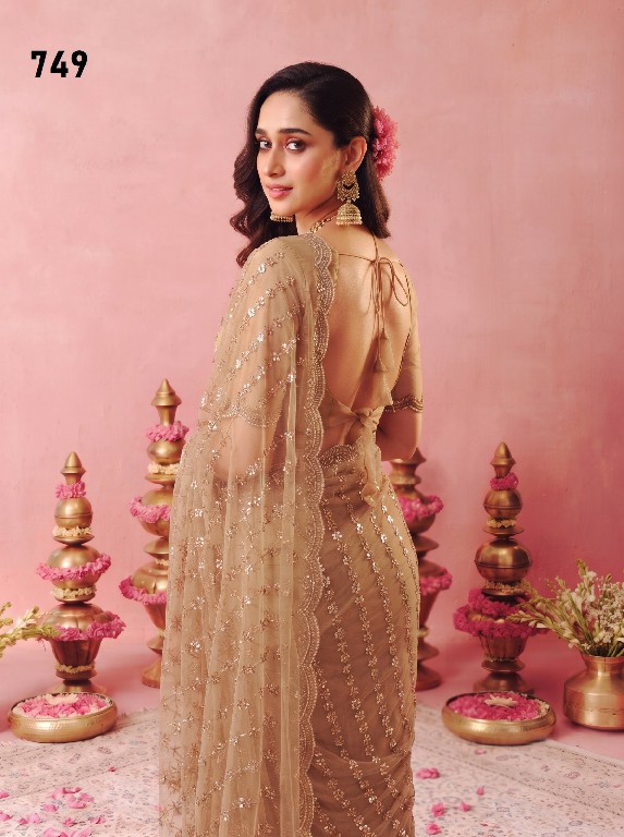 DURGA D.NO 749-733-774-788-787-767 WHOLESALE BEAUTIFUL PARTY WEAR INDIAN SAREES FOR WOMEN SUPPLIER