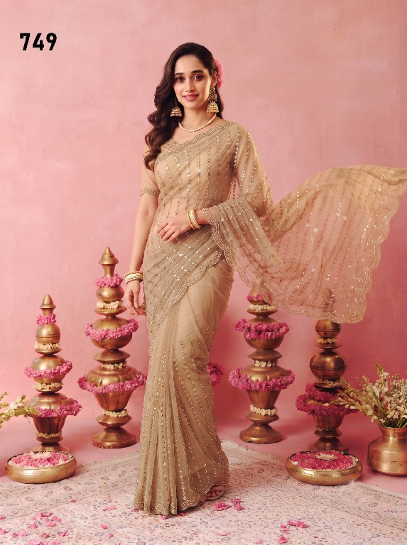 DURGA D.NO 749-733-774-788-787-767 WHOLESALE BEAUTIFUL PARTY WEAR INDIAN SAREES FOR WOMEN SUPPLIER