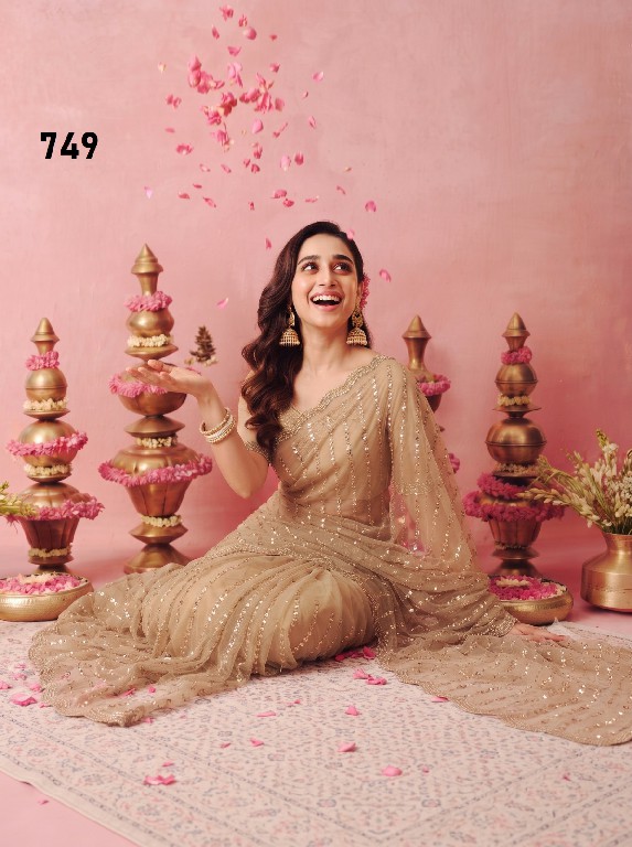 DURGA D.NO 749-733-774-788-787-767 WHOLESALE BEAUTIFUL PARTY WEAR INDIAN SAREES FOR WOMEN SUPPLIER