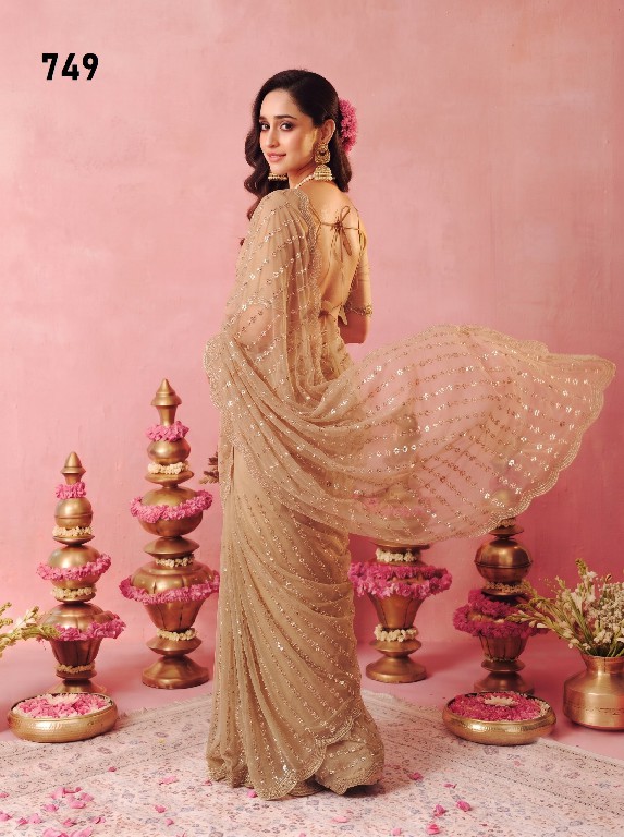 DURGA D.NO 749-733-774-788-787-767 WHOLESALE BEAUTIFUL PARTY WEAR INDIAN SAREES FOR WOMEN SUPPLIER