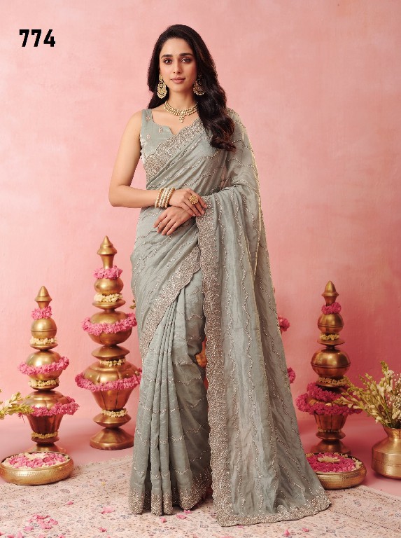 DURGA D.NO 749-733-774-788-787-767 WHOLESALE BEAUTIFUL PARTY WEAR INDIAN SAREES FOR WOMEN SUPPLIER