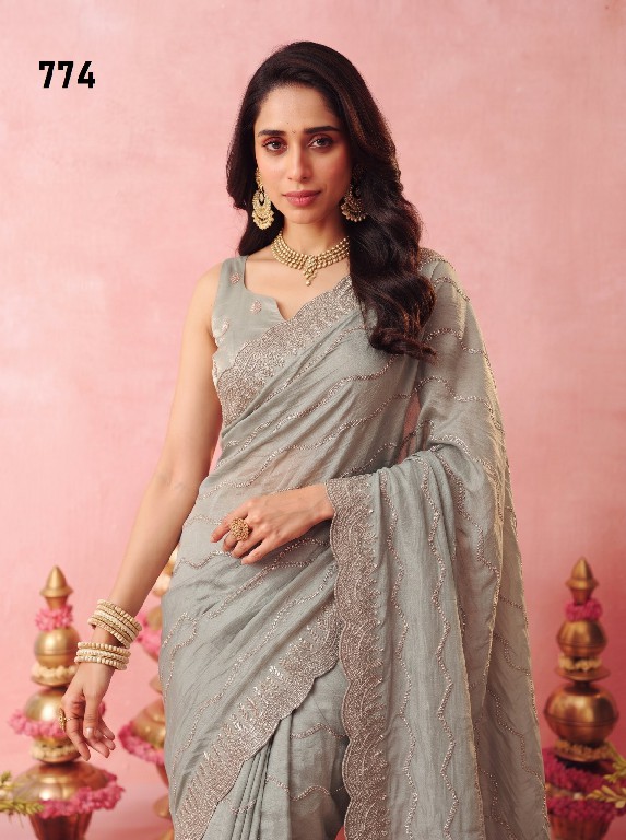 DURGA D.NO 749-733-774-788-787-767 WHOLESALE BEAUTIFUL PARTY WEAR INDIAN SAREES FOR WOMEN SUPPLIER