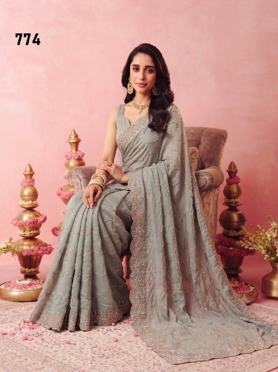 DURGA D.NO 749-733-774-788-787-767 WHOLESALE BEAUTIFUL PARTY WEAR INDIAN SAREES FOR WOMEN SUPPLIER