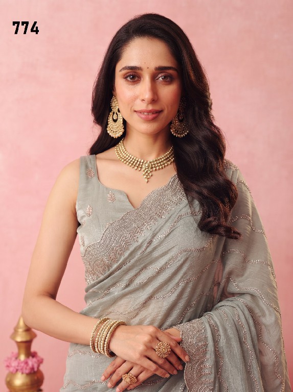 DURGA D.NO 749-733-774-788-787-767 WHOLESALE BEAUTIFUL PARTY WEAR INDIAN SAREES FOR WOMEN SUPPLIER