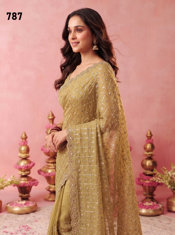 DURGA D.NO 749-733-774-788-787-767 WHOLESALE BEAUTIFUL PARTY WEAR INDIAN SAREES FOR WOMEN SUPPLIER