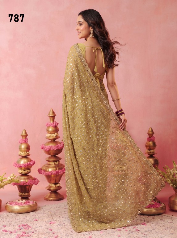 DURGA D.NO 749-733-774-788-787-767 WHOLESALE BEAUTIFUL PARTY WEAR INDIAN SAREES FOR WOMEN SUPPLIER
