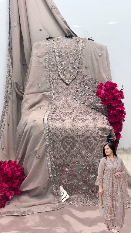 SHANAYA ROSE HAND CRAFT S-212 WHOLESALE FOX GEORGETTE WITH WORK UNSTITCH SALWAR SUITS SUPPLIER
