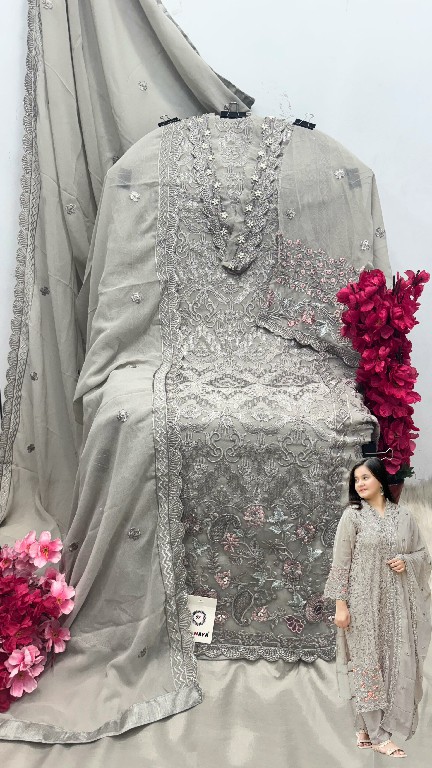 SHANAYA ROSE HAND CRAFT S-212 WHOLESALE FOX GEORGETTE WITH WORK UNSTITCH SALWAR SUITS SUPPLIER