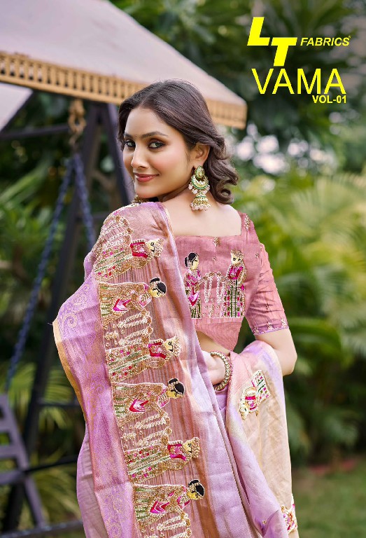 LT FASHION VAMA VOL 1 WHOLESALE KORA SILK WITH WORK PARTY WEAR SAREES FOR WOMEN ONLINE