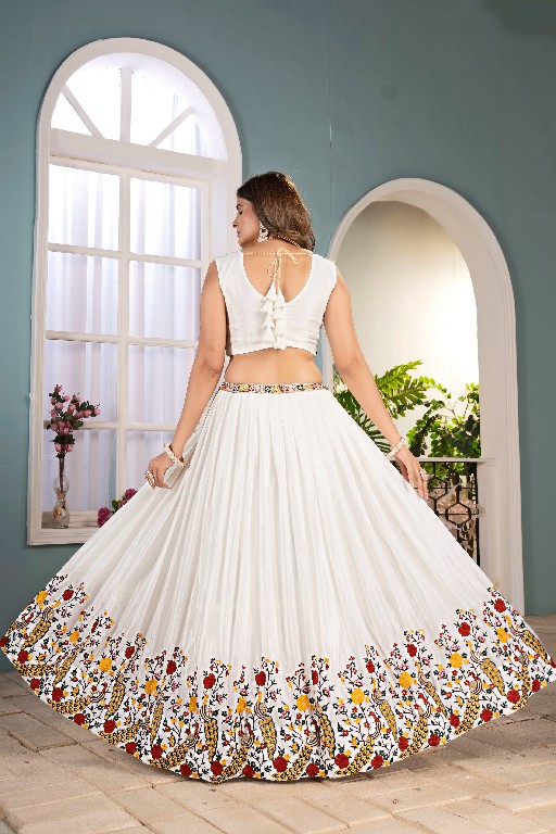 DVD D.NO 5127 WHOLESALE CHINON SILK ELEGANCE DESIGNER LEHENGA CHOLI FOR EXPORT