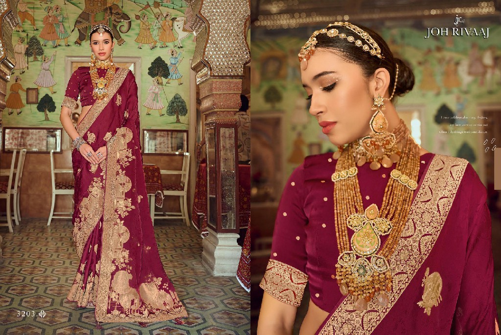 JOH RIVAAJ JERICA WHOLESALE SILK FESTIVE WEAR INDIAN SAREES FOR WOMEN ONLINE