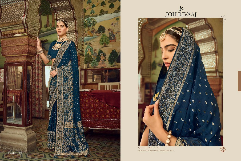 JOH RIVAAJ JERICA WHOLESALE SILK FESTIVE WEAR INDIAN SAREES FOR WOMEN ONLINE