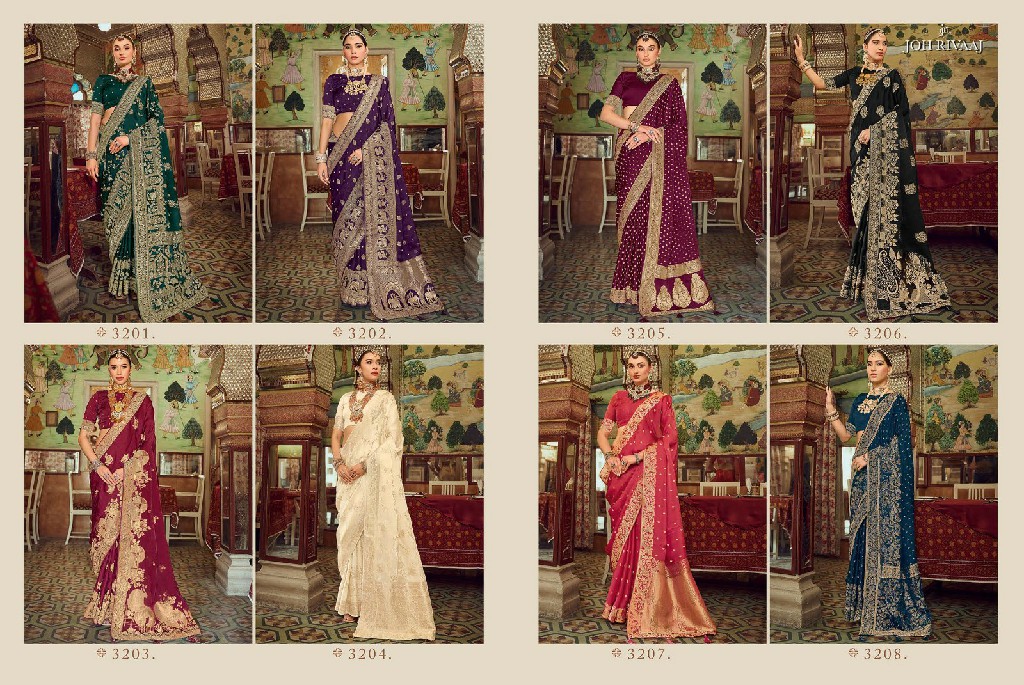 JOH RIVAAJ JERICA WHOLESALE SILK FESTIVE WEAR INDIAN SAREES FOR WOMEN ONLINE
