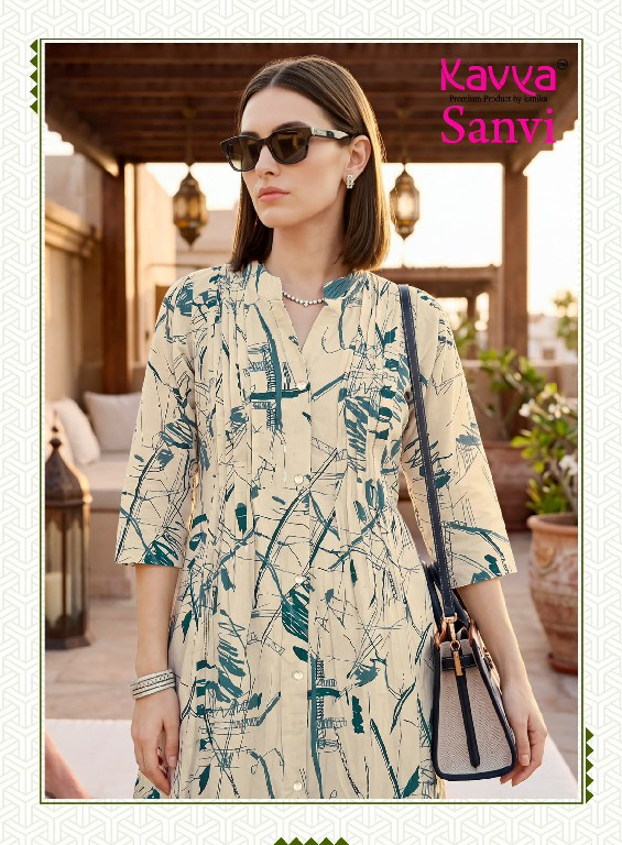 KAVYA SANVI VOL 5 WHOLESALE COTTON FLEX FULL STITCH ELEGANT A LINE CORD SET FOR EXPORT