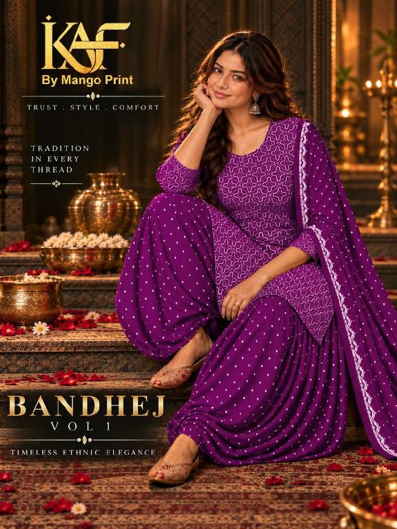 KAF BANDHEJ VOL 1 WHOLESALE COTTON PRINTED DAILY WEAR DRESS MATERIAL ONLINE